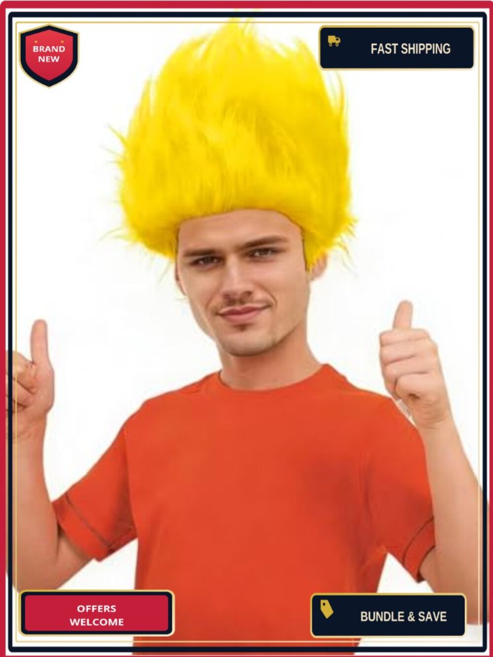 Funny Silly Wig for Halloween Costume Cosplay Party
